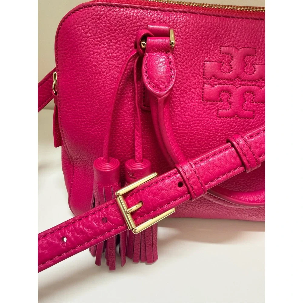 Tory Burch Thea Satchel in Pink Logo